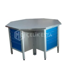 Çalışma Tezgahı Altıgen Masa MK-019