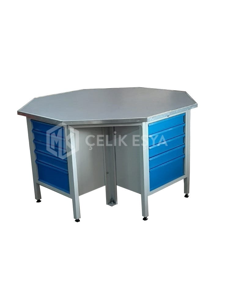 Çalışma Tezgahı Altıgen Masa MK-019 Çalışma Tezgahı Altıgen Masa MK-019